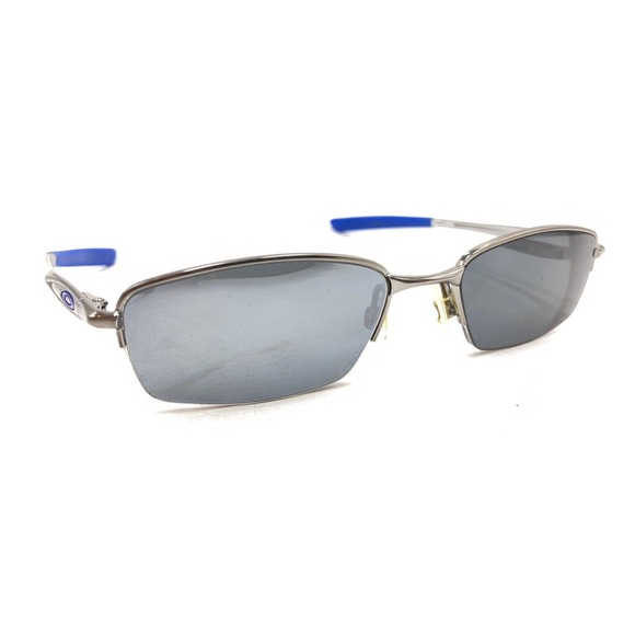 Oakley OX3165-0453 Gunmetal Silver Royal Blue Half Eyeglasses Frames 53-18 137